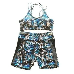 Shein tropical print exercise outfit size 2XL